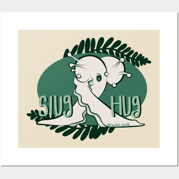 Slug Hug and Ferns Wall Art by Pastel.Punkk